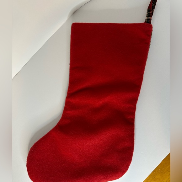 Christmas Stocking with Moose & R Monogram - Picture 2 of 5